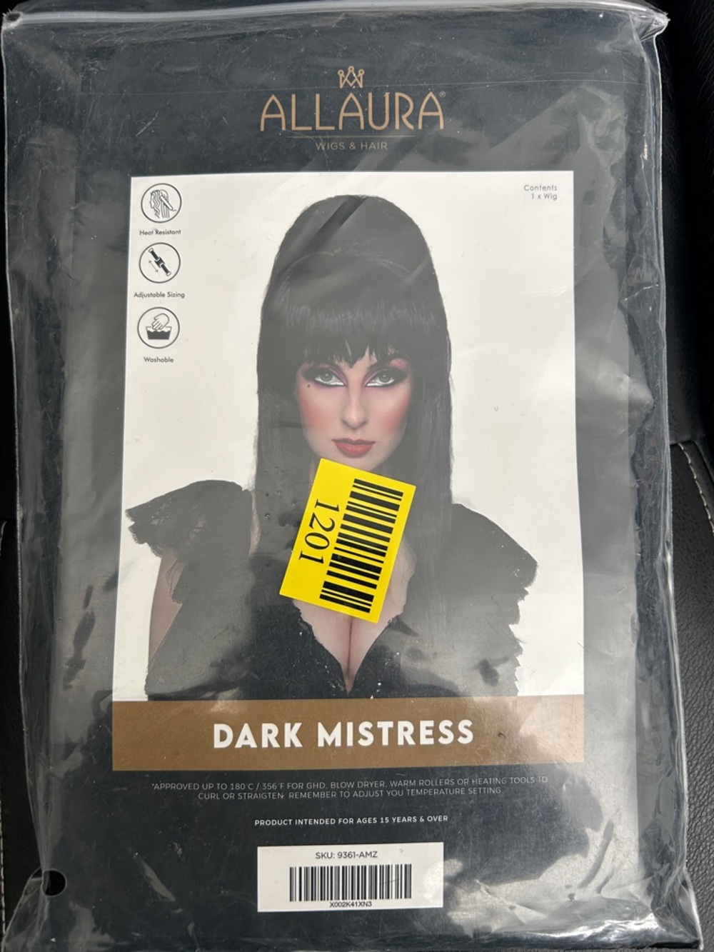 ALLAURA Dark Mistress Black Wig